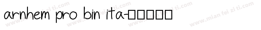arnhem pro bin ita字体转换